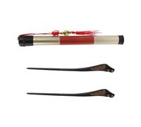 Yibuy 2 Pieces Ebony Dulcimer Practice Hammers for Beginners 9.69 x 0.65 Inch Gold & Burgundy