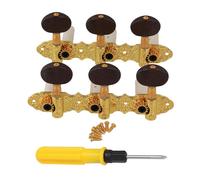Yibuy 2 Pieces Zinc Alloy Classical Guitar Tuning Pegs 1 L 1 R Golden with Screws