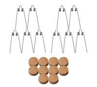 Yibuy 20 Pcs Trumpet Spit Valve & Slide Water Key Spring for Trombone Part Wood color & Silver