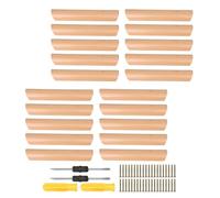 Yibuy 20PCS Wooden Cabinet Handles Cupboard Drawer Pulls with 128mm Pitch Hole