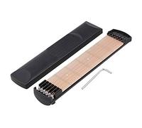 Yibuy 255x50mm Black Left Handed Pocket Guitar 6 Strings 6 Fret with Case