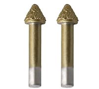 Yibuy 2Pcs 60 Degree Diamond CNC Engraving Bit for Granite Stone 6mm Shank Dia
