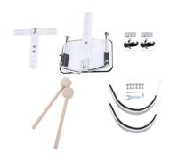 Yibuy 3 Pieces White Snare Drum Back Stand Carrier with Felt Mallet 13.39 Inches