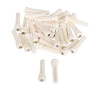 Yibuy 30PCS White Acoustic Guitar Strings Peg Bridge Pin Endpin with Shell Dot