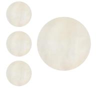 Yibuy 4 Pcs Natural African Drum Head 10inch Diameter for Music Lover Beige