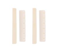 Yibuy 4 Pcs White Bridge Saddle and Nut for 6 String Classical Guitar DIY Set White