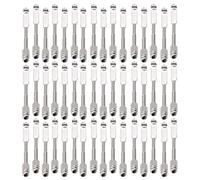 Yibuy 48 PCS Banjo Hooks Banjo Tension Hooks Silver Banjo Flat Hook Banjo Part