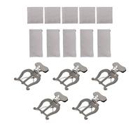 Yibuy 5 Pcs Silver Trombone Sheet Music Clip Holder Marching Lyre Replacement 4.52x3.34x1.7inch(LxWxH)