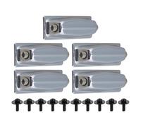 Yibuy 5 Pcs Single End Alloy Snare Drum Lug 1.89" Replacement w/ M5x16mm Screw Silver & Black