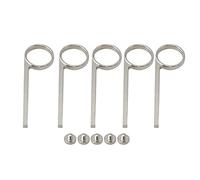 Yibuy 5 x Bb Trumpet Valve Slide Finger Rings for Trumpet Replacement Silver