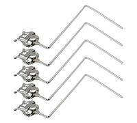 Yibuy 5 x Metal Tuba Marching Lyre 3 Vertical Keys Music Sheet Clips Holder