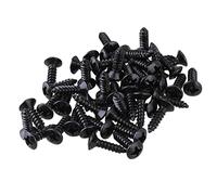 Yibuy 500PCS Electric Guitar Pickguard Mounting Screws Metal Black 0.47x0.12"