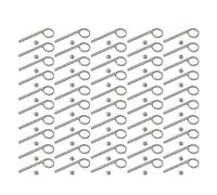 Yibuy 50Pcs B Flat Trumpet Parts Metal Valve Slide Finger Ring with Screws