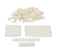 Yibuy 5pcs Guitar Bridge Saddles Nuts Cream for 6 String Acoustic Guitar