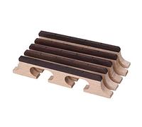 Yibuy 5PCS Wooden Color Bridge Replacement for Banjo 4 String 76.5x5.5x16mm