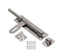 Yibuy 6.31" Long Door Latch StaInless Steel Barrel Bolt Security Lock Padlock Clasp Hole Distance 123x105x52.5x20.5mm 8 Inches