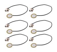 Yibuy 6Pcs Professional Guitar Pickup Piezo Transducer 7.87 Inch Cable Length