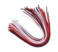 Yibuy 90 Pieces 22AWG Tinned Copper Hookup Wire for Guitar 1Ft Black Red White 300mm
