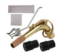 Yibuy Alto Sax Elbow Bend Curved Neck Tube with 2pcs End Plug Marching Clip