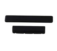 Yibuy Black Ebony Bridge Saddle And Nut Set Repair Parts for 4 Strings Ukuleles