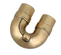 Yibuy Copper Golden Trumpet U Shape Elbow Tube 2# Mini Pipe Replacement Parts