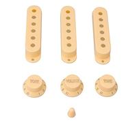 Yibuy Cream ABS Guitar Parts Pickup Cover Volume & Tone Knobs Selector Switch Tip 1 Set