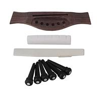 Yibuy Folk 6 String Guitar Set with Saddle and Nut & Rosewood Bridge & Pins