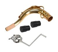 Yibuy Gold Copper Tenor Saxophone Elbow Bend Neck Sax End Plug Saxophone Lyre