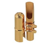 Yibuy Gold Plated 6# Golden Saxophone Sax Mouthpiece for B-flat Tenor Saxophone