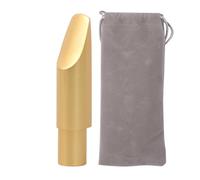 Yibuy Golden Metal Mouthpiece 6# Replacement Set for Alto E Flat Saxophone Gold & Gray
