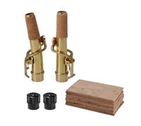 Yibuy Metal Sax Curved Neck and Straight Neck with Sax Neck Cork Sax End Plug Accessory
