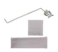 Yibuy Silver Baritone Marching Lyre 3/4 Vertical Keys Music Sheet Clip Stand