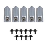 Yibuy Single End Drum Lugs, Silver & Black, 5 Pieces, 1.89" | Percussion Part, w/ M5 x 16mm Screws