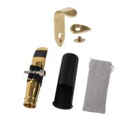 Yibuy Tenor Sax Metal Mouthpiece 9# Clamp Replacement w/Thumb Hook Rest 48.5x18x27mm
