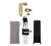 Yibuy Tenor Saxophone Mouthpiece 9# Clamp for Music Lover w/Thumb Hook Rest Kit