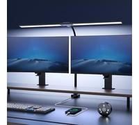 YICAIZI Desk Lamp 24W with Remote Control - 1500LM 80CM LED Desk Adjustable Flexible Light Reading Lamp with Clamp USB Charging Port for Study & Office, Black