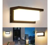 YICALE 18W Outdoor Wall Lights,3000K IP65 Waterproof Outside Lights Mains Powered,Aluminium Outside Wall Lights,Front Door Lights for Porch,Garden,Garage,Living Room