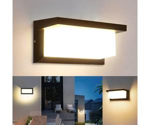 YICALE 18W Outdoor Wall Lights,3000K IP65 Waterproof Outside Lights Mains Powered,Aluminium Outside Wall Lights,Front Door Lights for Porch,Garden,Garage,Living Room