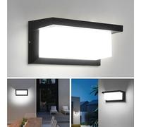 YICALE 18W Outdoor Wall Lights,6500K IP65 Waterproof Outside Lights Mains Powered,Aluminium Outside Wall Lights,Front Door Lights for Porch,Garden,Garage,Living Room