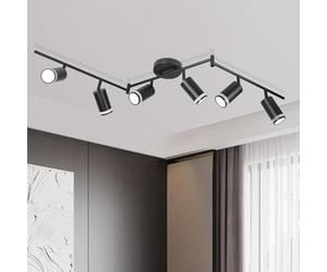 YICALE Spotlights Ceiling Lights 6 Way Kitchen Lights Ceiling Black GU10