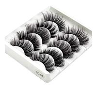 Yicare 5 Pairs False Eyelashes 3D Faux Mink False Eyelashes Handmade Long Thick Eyelashes for Makeup Eyelashes Extension. (3D-55)