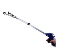 Yicare Reacher Grabber Tool Foldable Pickup Tool Lightweight Aluminum Reaching Aid with Rotating Rubber Gripper Long Arm Extender for Elderly Litter Trash Picker Garden Nabber Blue