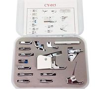YICBOR 15pc Domestic Sewing Machine Snap-On Presser Foot Walking Foot Kit for Brother, Singer, Babylock, Janome, Pfaff, Kenmore, Riccar, Necchi