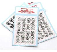 YICBOR 288 Count Metal Sew-on Press Snap Buttons (Silver Nickle, 6mm) for Sewing Clothing