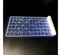 YICBOR 30.5x15.5cm Acrylic Glow Ruler for Sewing, Clear Quilting Measuring Tool with Grid Lines