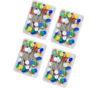 YICBOR 400Pcs Flat Head Straight Pins with Storage Box, Multicolor Flower Head Quilting Pins for DIY Sewing