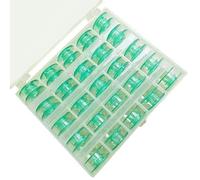 YICBOR Green Bobbins for Husqvarna Viking #4131825-45 4123078-G (Green bobbins(25/Box))