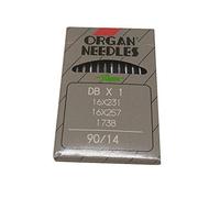 YICBOR Industrial Lockstitch Sewing Needles for Organ, DBX1 16X231 16X257 1738, 5Sizes to Choose (90/14)