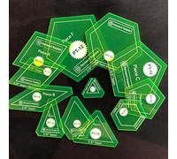 YICBOR Set of 12 Patchwork/English Paper Piecing Quilt Template Set