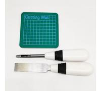 YICBOR Sewing Buttonhole Cutter Set, 3-Piece Mat Cutter for Buttonhole and Eyehole, White and Black